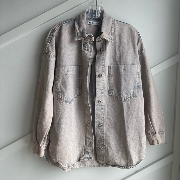 Zara Light Pink Jean Jacket - Picture 4 of 10